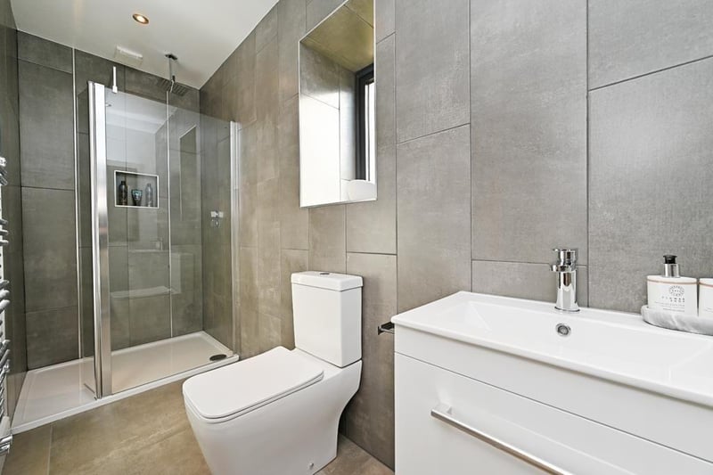 The en-suite is very modern and has a walk-in shower. (Photo courtesy of Zoopla)