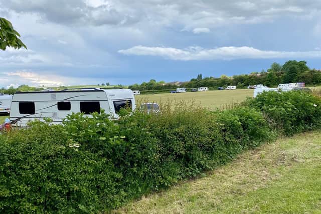 Chesterfield Borough Council is seeking 'legal and safe remedies' to move on occupants of an illegal traveller camp on Norbriggs field