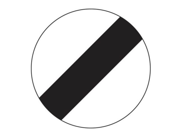 A. National speed limit applies