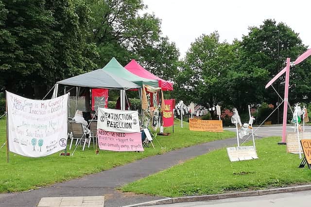 Extinction Rebellion campaigners held a vigil at North East Derbyshire District Council.