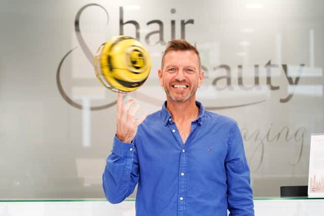 Former England footballer Lee Sharpe at Hair & Beauty at Slimming World