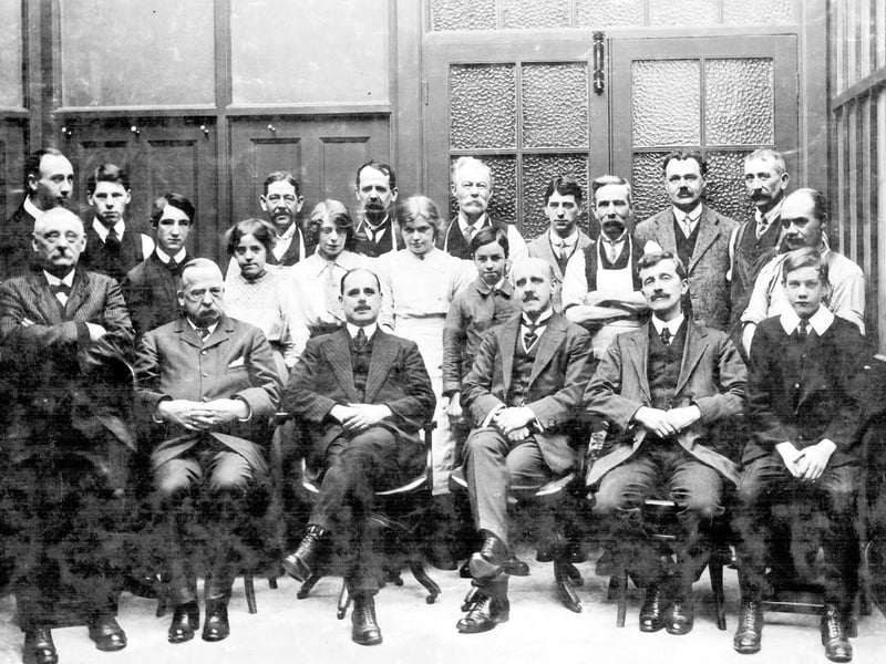 Staff from Renton, Holdsworth and Co Ltd, Colliery Engineers, at 49, Norfolk Street, c. 1900. Ref no: u02301