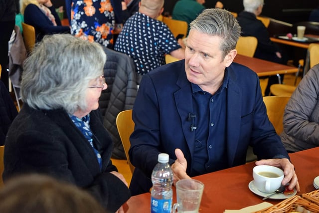 Leader of the Labour Party Keir Starmer met with local residents