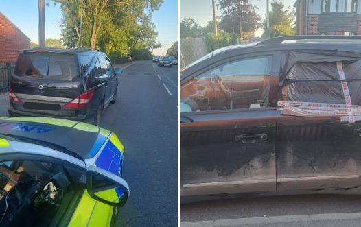 The driver was pulled over in Ripley. 
Police said: "No computer check or ANPR tip-off needed for this stop".