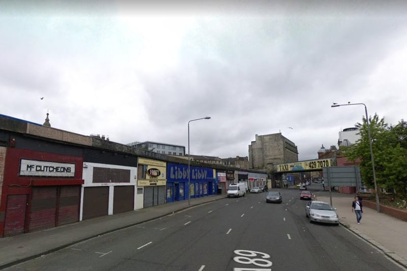 The days were numbered for this tired-looking row of shops on the Gallowgate when Google first visited.