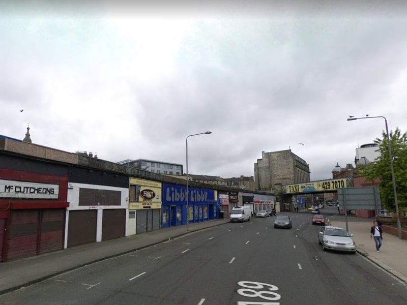 The days were numbered for this tired-looking row of shops on the Gallowgate when Google first visited.