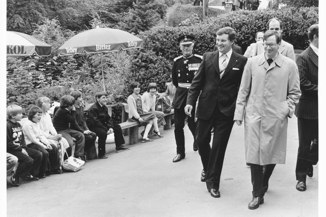 The Duke of Gloucester visited The Heights of Abraham in 1981 to see the major transformation of the Great Rutland Cavern.