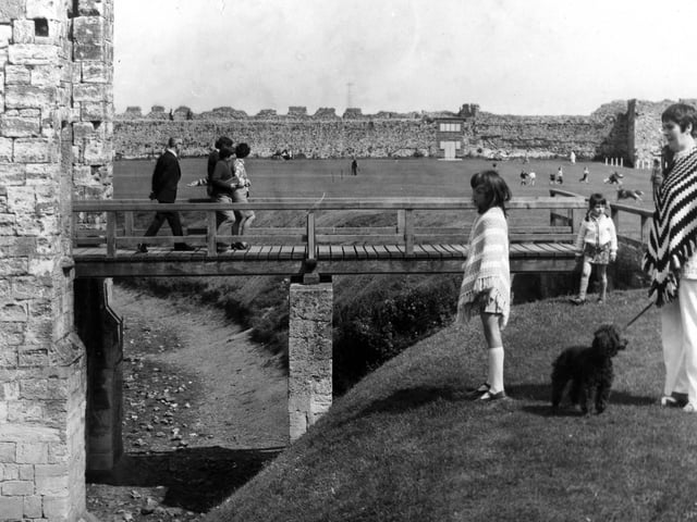 Families in Portchester Castle on July 3, 1972. The News PP3895
