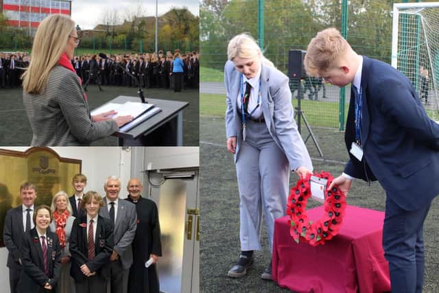 Pupils from Brookfield Community School have attended the Cestrefeldian annual remembrance service to commemorate those who fell in past conflicts.