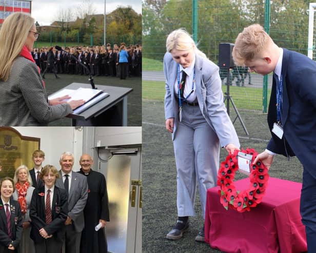 Pupils from Brookfield Community School have attended the Cestrefeldian annual remembrance service to commemorate those who fell in past conflicts.