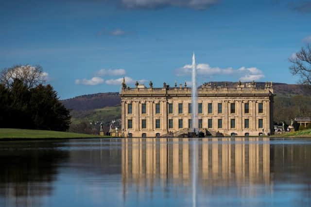 Chatsworth House, which has got into hot water with environmentalists after it was granted permission to put nets on statues