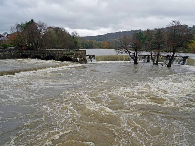 The Lower Derwent at Belper is among the areas subject to a flood alert.