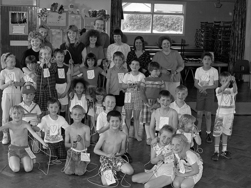 1990 and Newgate Lane School took part in a sponsored skip.