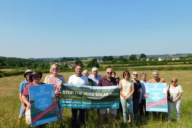 Several members of the Save Alfreton Countryside on land which could become a large solar farm.