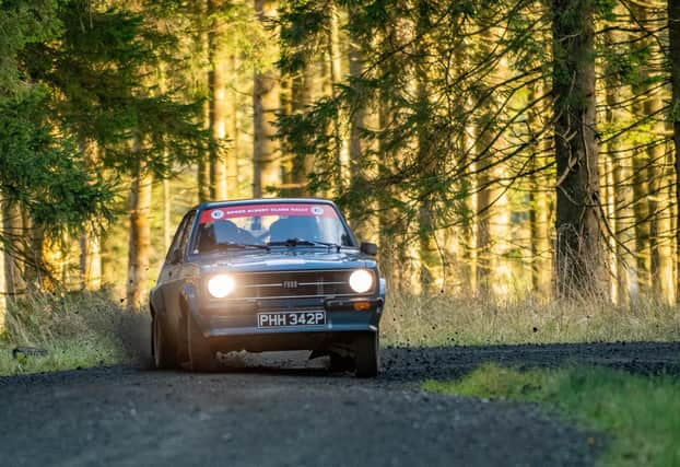 Seb Perez in action in the RAC rally. Photo: RWD Rally Images.
