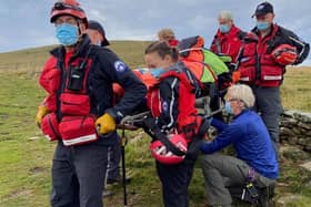 Mountain rescue teams aided the woman after she was butted by a cow in the Peak District (picture: Edale Mountain Rescue Team)