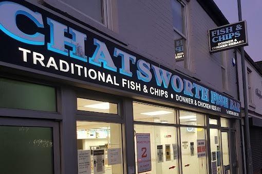 Chatsworth FIsh Bar, 257 Chatsworth Road, Chesterfield, S40 2BL is recommended by John Bridge.