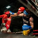 Two boxers at the recent Calgary event 