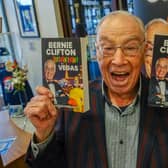 Bernie Clifton launching his autobiography at Chesterfield Football Club. 