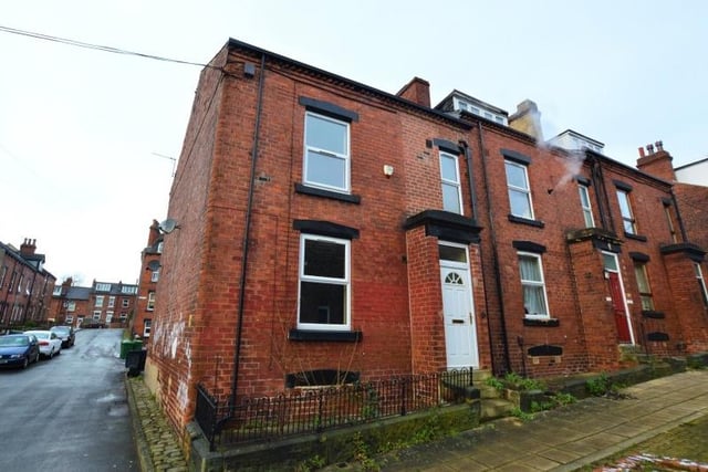 This two-bedroom, terrace house, at 14 Quarry Mount Terrace, Leeds, has a guide price of £120,000-plus.