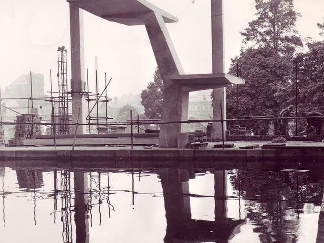 Chesterfield Queen's Park swimming pool officially opened on July 19, 1969. Pictured here in August 15, 1968 - the diving board was firmly in position but the water was rather murky as the building work continued. The centre closed at the end of December 2015, a few days before the new £11.25million Queen's Park Sports Centre opened further up Boythorpe Avenue.