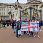 Fans outside Buckingham Palace