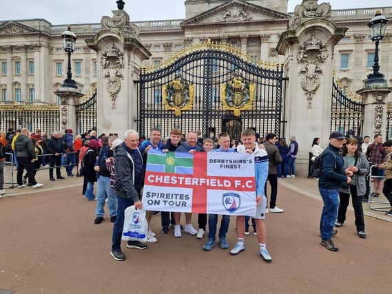 Fans outside Buckingham Palace
