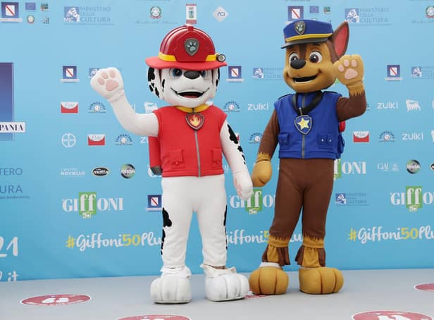 Marshall and Chase – characters from the popular kids TV programme Paw Patrol – will be making an appearance on the day. (Photo by Vittorio Zunino Celotto/Getty Images)