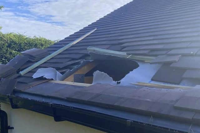 Thieves broken in through the roof duting the latest burglary at their home.