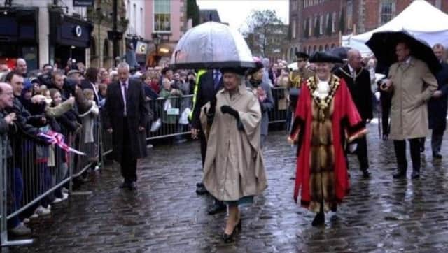 The Queen and her husband Prince Philip went walkabout in Chesterfield in 2004 (photo: Chris Lawton).