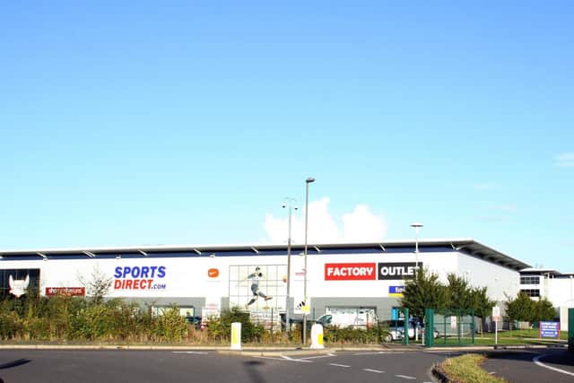The Sports Direct headquarters in Shirebrook.