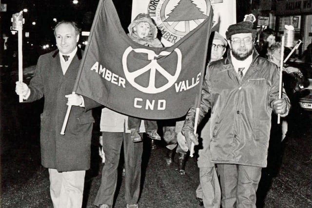 Amber Valley CND torchlight procession through Ripley.