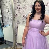 Charlotte in one of the Prom Shop dresses used for an event where Charlotte Played Rapunzel in Stargazers Panto 