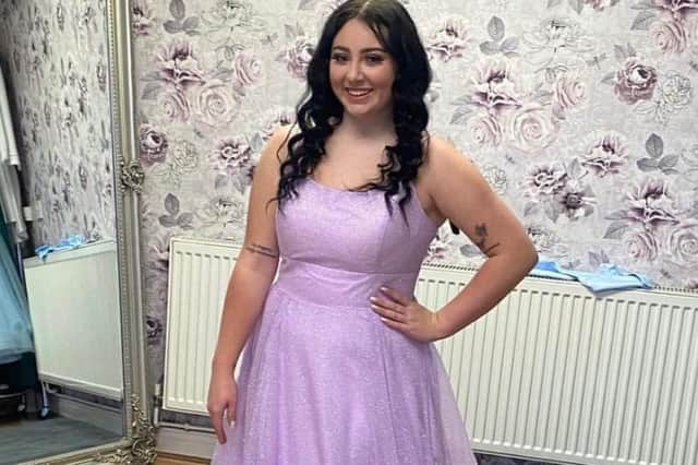Charlotte in one of the Prom Shop dresses used for an event where Charlotte Played Rapunzel in Stargazers Panto 
