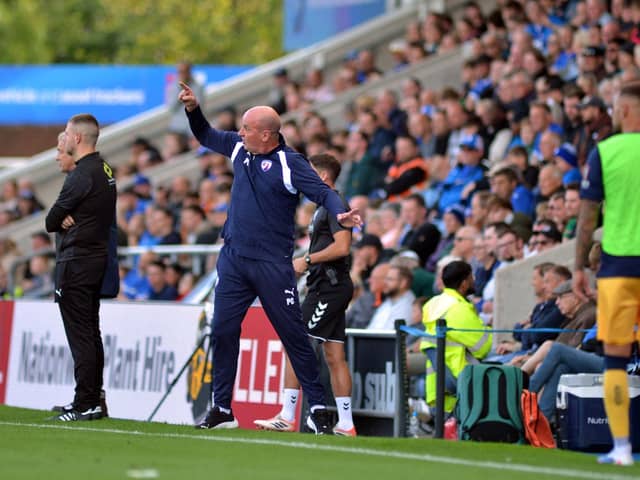 Paul Cook directs a fine display against York City. Pic: Brian Eyre