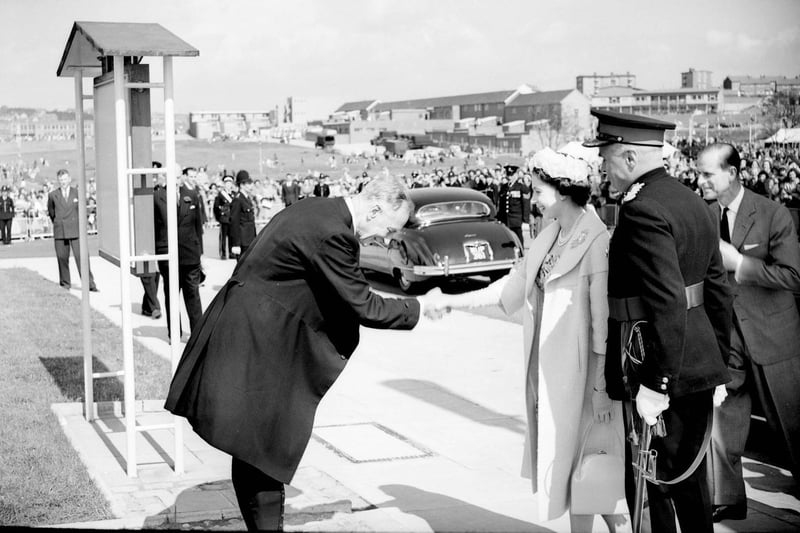The Queen pictured at Peterlee during a visit to the area 51 years ago. Were you there?