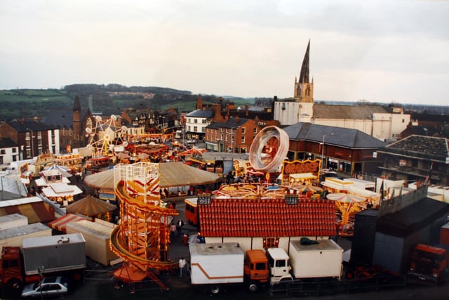Chezzy kids in the seventies and eighties got to enjoy candy-floss, dodgems and rides - on a roundabout in the town centre. Funfairs still come to Chesterfield,  but youngsters of yesteryear got to enjoy doughnuts on the Donut while waiting to catch the ghost train.