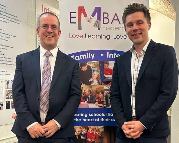 Matt Crawford, of Embark Federation, is pictured with L.E.A.D. IT Services' Lee Jepson (right)