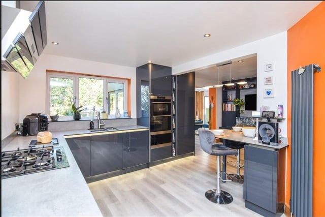 As every room in the property, the kitchen offers plenty of natural light.