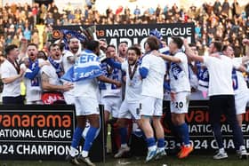 Chesterfield celebrated winning the National League title last month. (Photo by Cameron Smith/Getty Images)