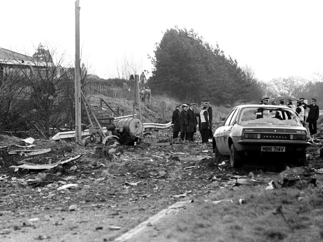 Lockerbie-A74  the stolen car that drove through the road block on the night of the disaster23/12/88