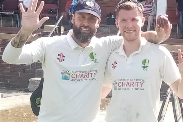 Adam Woodhouse, left, and Barney Kirk bowled Chesterfield Seconds to victory