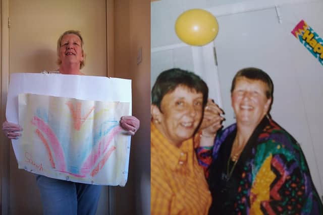 Sarah Thomas said the art project at Ashgate has helped her to deal with the grief of losing her partner, Jackie Waring.