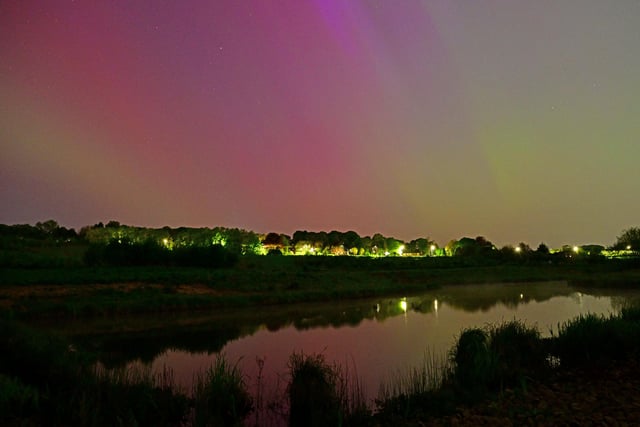 ​A spectacular shot from Nick Rhodes shows the Northern Lights as seen from Avenue Country Park last week.