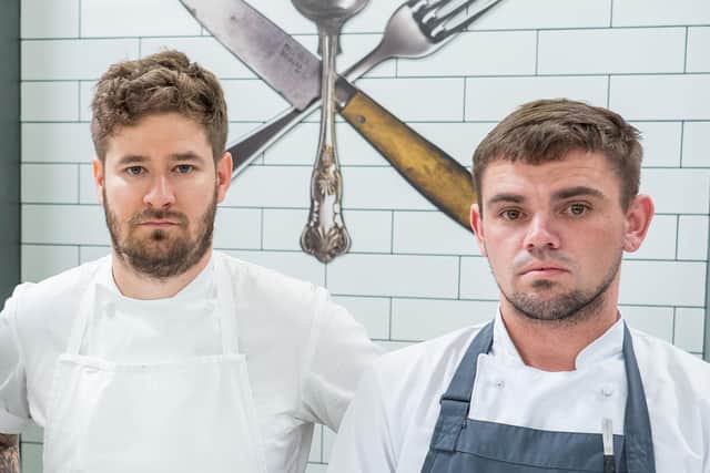 Mark Aisthorpe, right, with Luke French are competing to be crowned regional champion in television's Great British Menu