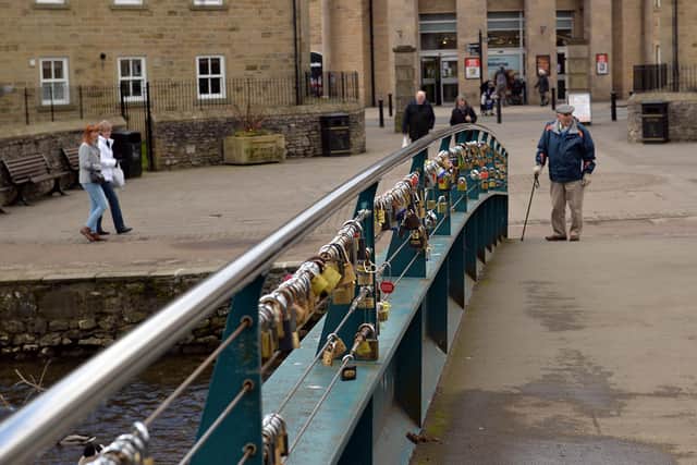 Bakewell's Weir Bridge, which sits above the River Wye, has become a famous tourist hotspot for the thousands of 'love locks' since 2012