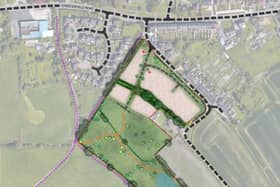 The application by Stancliffe Homes Ltd initially proposed 65 dwellings on the site to the north-north west of The Homestead, in Dark Lane, however this figure has been reduced to 36 homes, all of which will be affordable, occupying a smaller area.