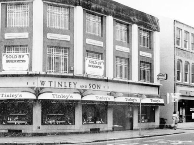 Tinley's Shoe Shop on Knifesmithgate is pictured here back in 1988.