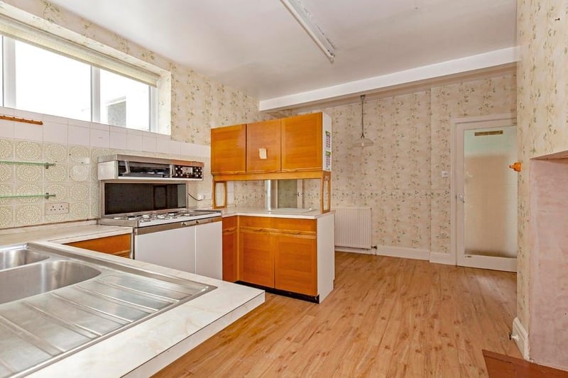 The breakfast kitchen has so much potential and offers great space.