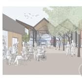 An artist's impression of the new ‘market house’ which forms part of £4.85m regeneration plans for Staveley town centre. Image: Chesterfield Borough Council.